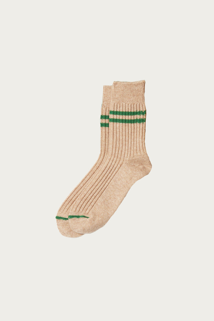 Rototo - Merino Lambswool Stripe - Beige/Green - Canoe Club