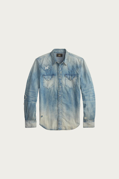 RRL 2x Denim Western Shirt | Addington Wash | Canoe Club