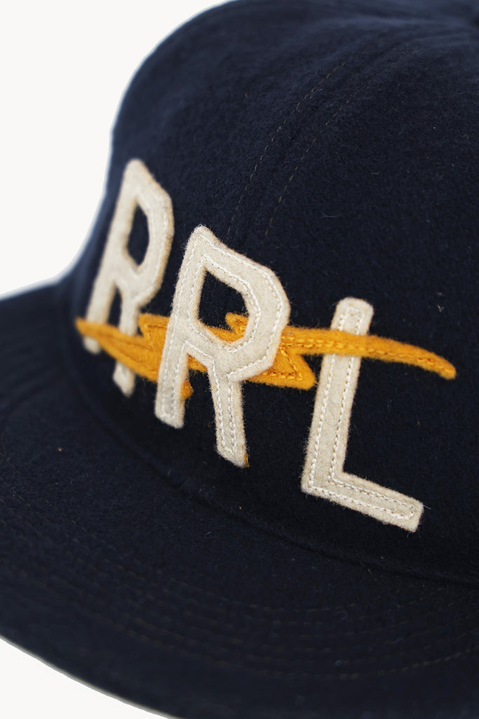 RRL - Appliquéd Wool-Blend Felt Ball Cap - Navy - Canoe Club