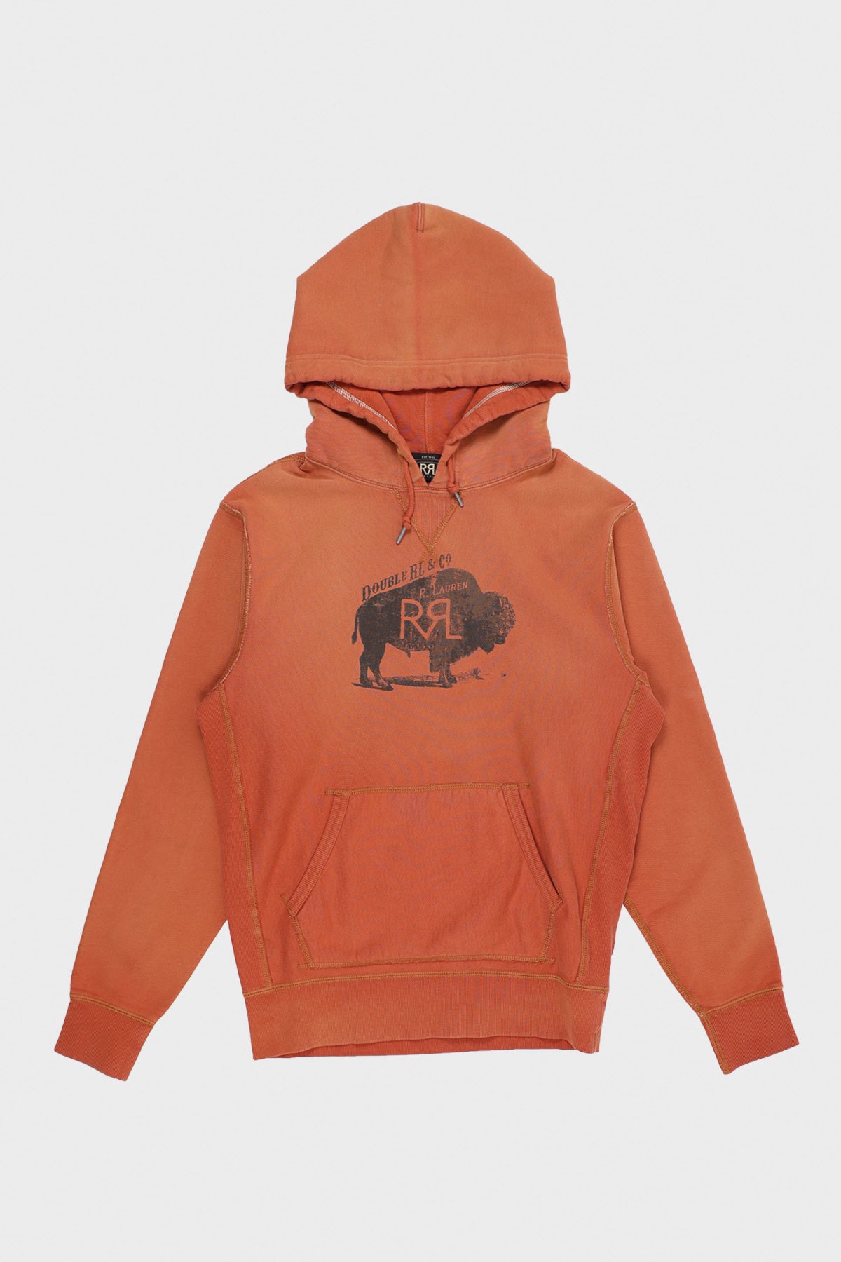 RRL - Bison Hoodie - Vintage Orange - Canoe Club