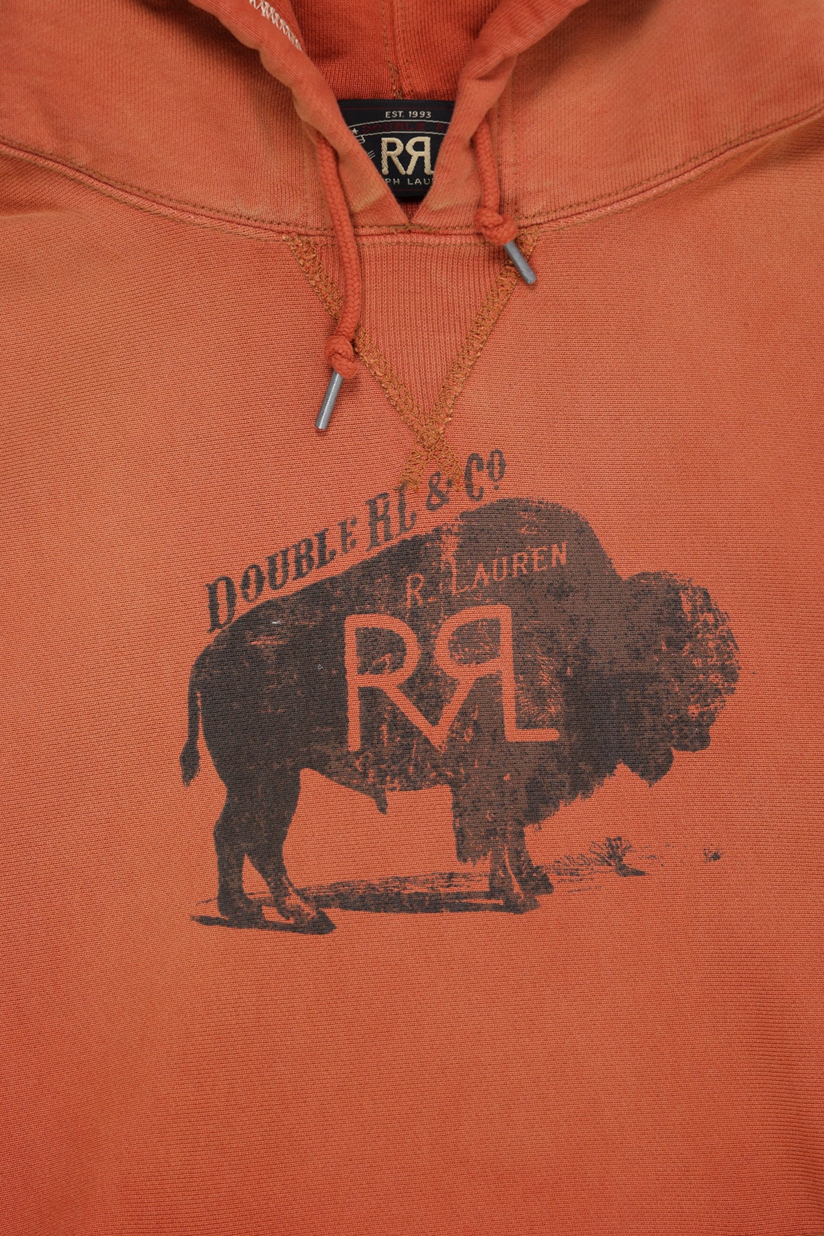 RRL - Bison Hoodie - Vintage Orange - Canoe Club