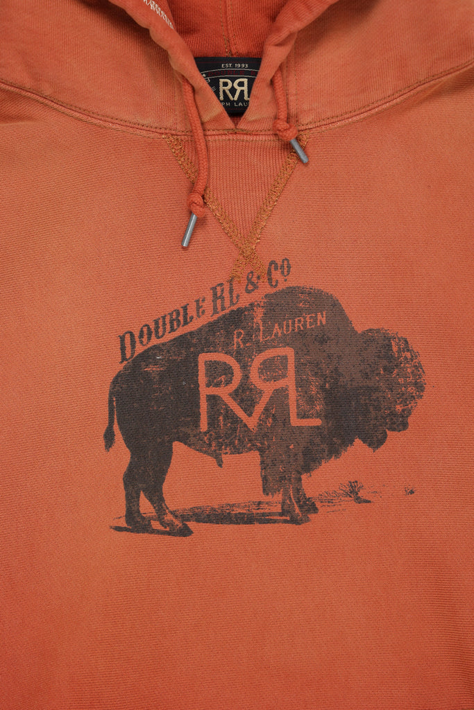 RRL - Bison Hoodie - Vintage Orange - Canoe Club
