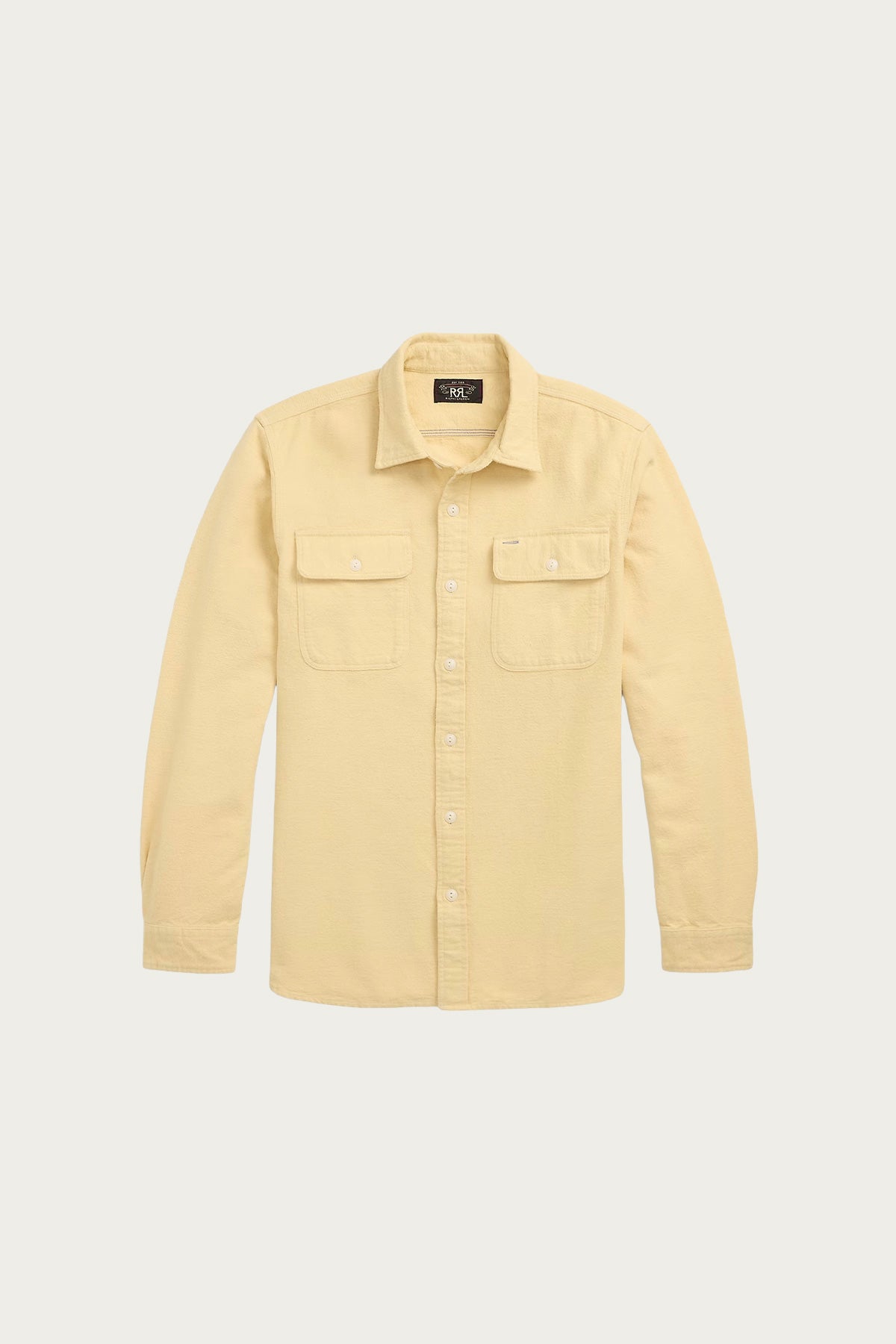 RRL - Brushed Chamois Workshirt - Faded Yellow - Canoe Club