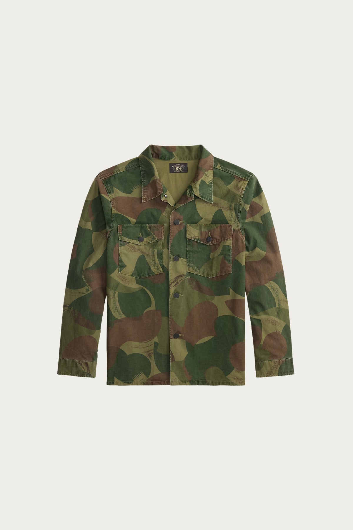 RRL - Camo Poplin Overshirt - Brush Strokes Camo - Canoe Club