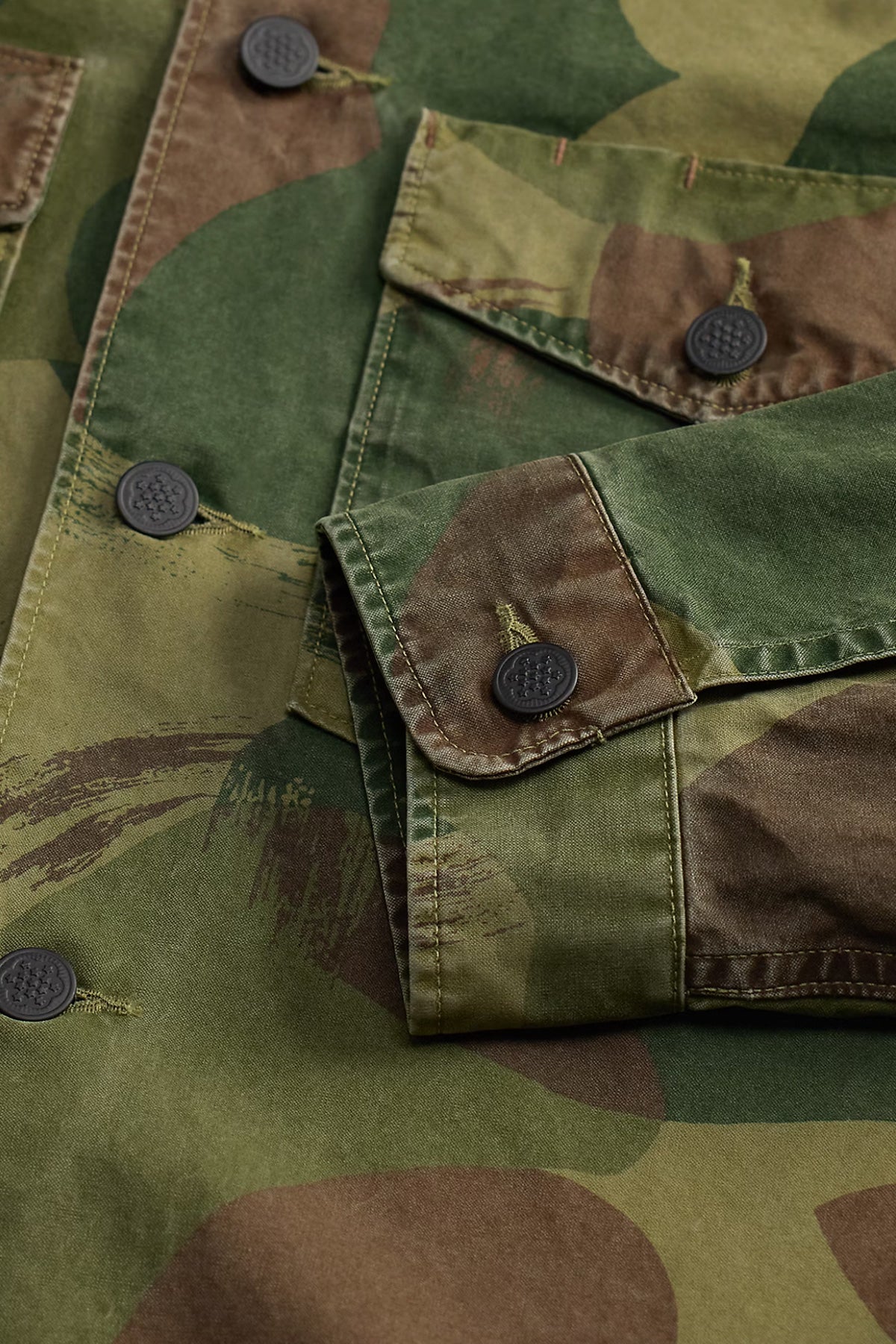 RRL - Camo Poplin Overshirt - Brush Strokes Camo - Canoe Club