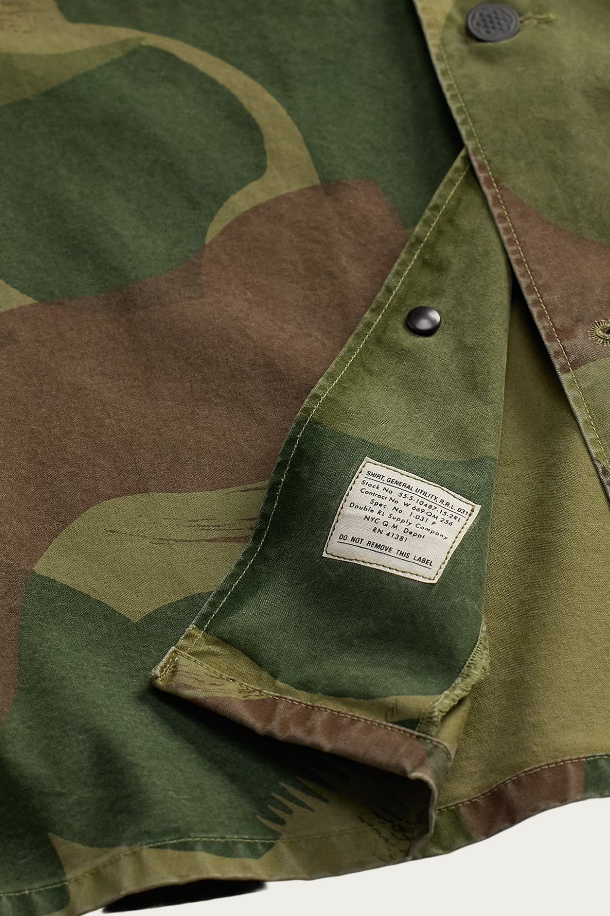 RRL - Camo Poplin Overshirt - Brush Strokes Camo - Canoe Club