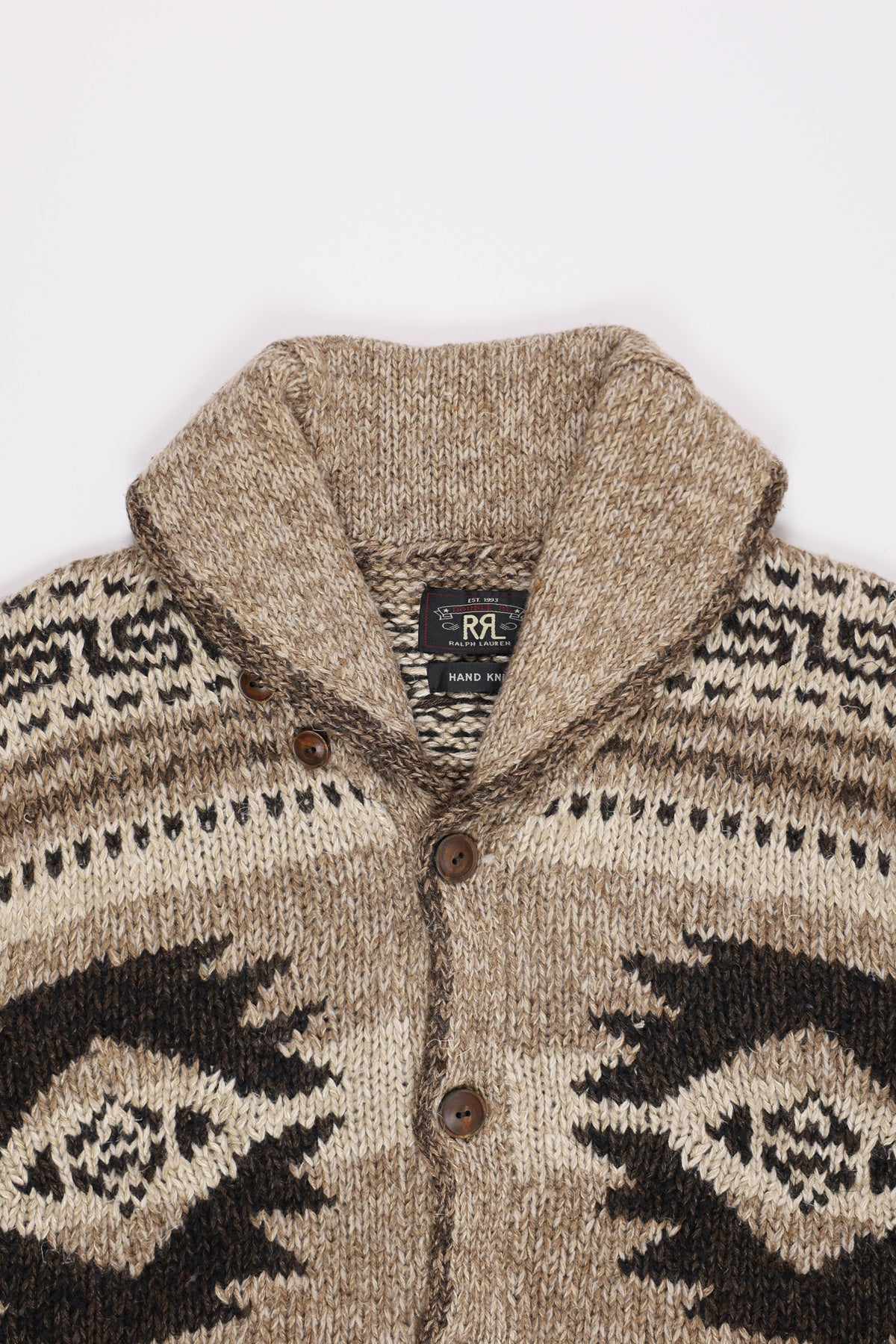 RRL - Cotton/Linen/Silk Cardigan - Brown - Canoe Club