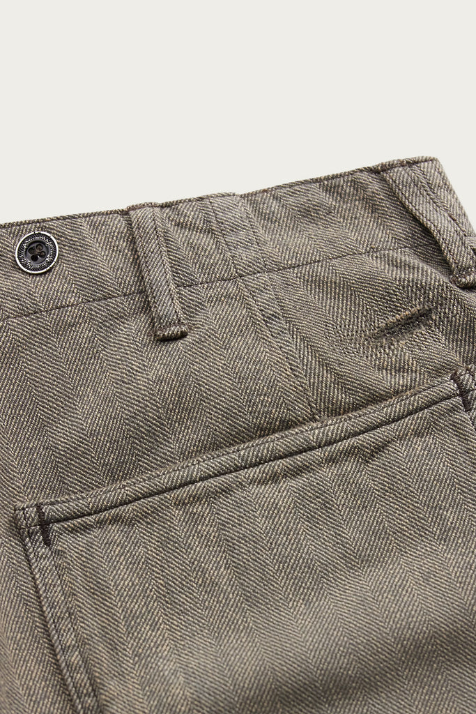 RRL - Distressed Herringbone Twill Field Pant - Faded Grey - Canoe Club