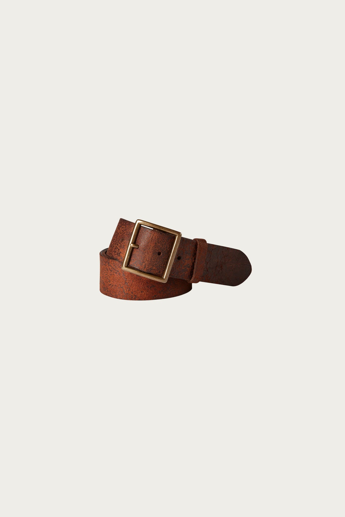 RRL - Distressed Leather Belt - Distressed Tan - Canoe Club