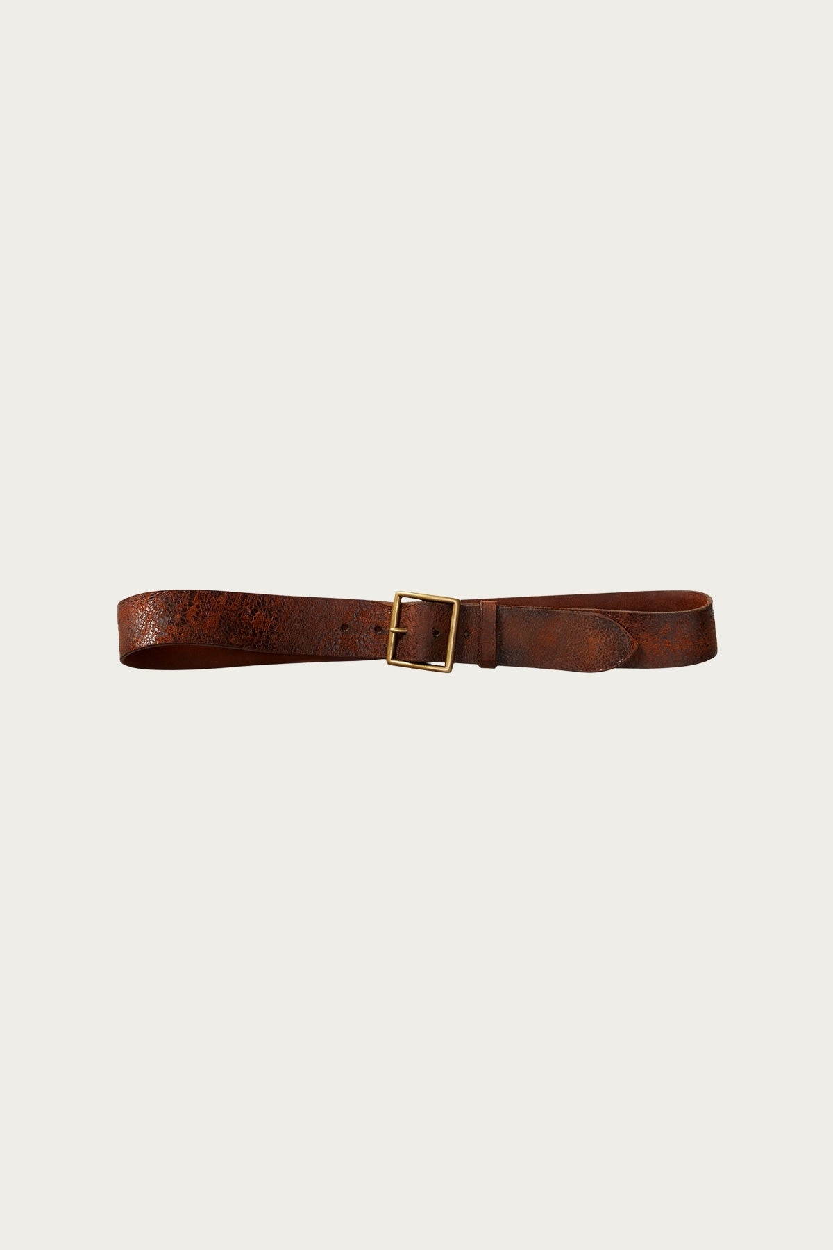 RRL - Distressed Leather Belt - Distressed Tan - Canoe Club