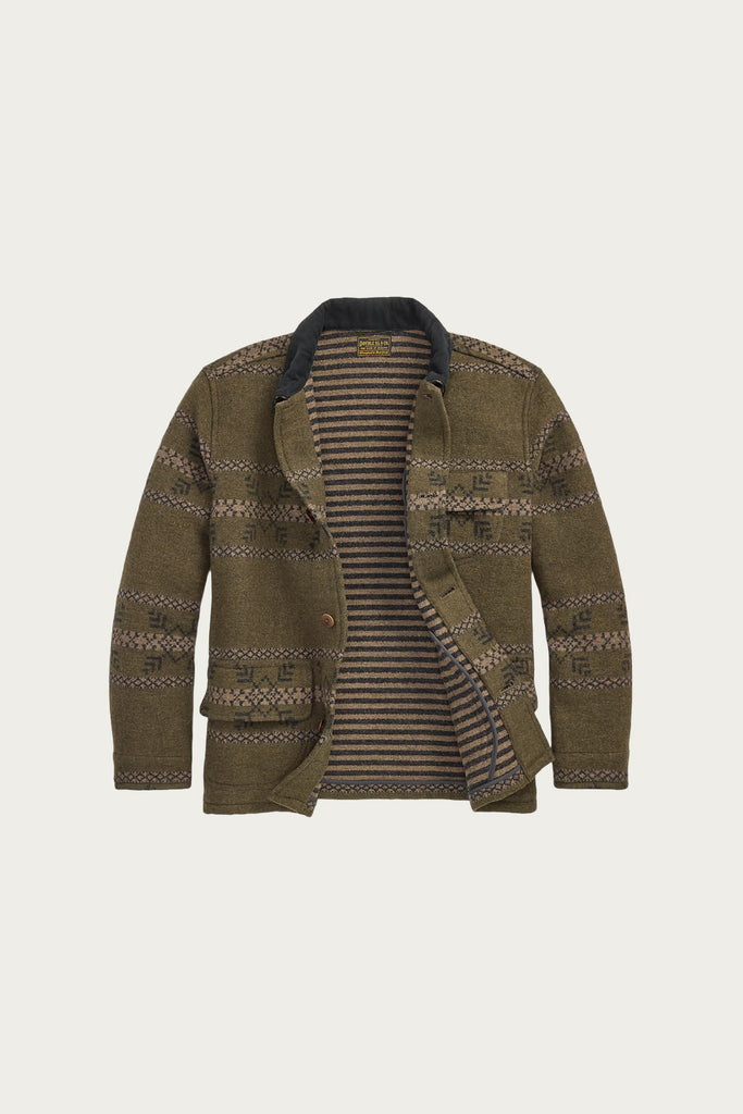 RRL - Double-Faced Jacquard Jacket - Vintage Brown Mix - Canoe Club