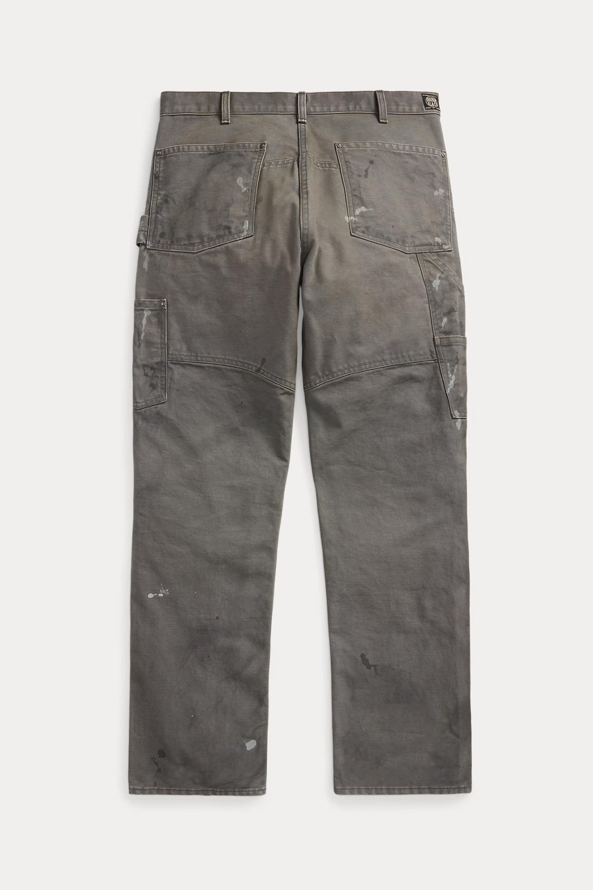 RRL Engineer Fit Distressed Canvas Pants | Distressed Grey | Canoe