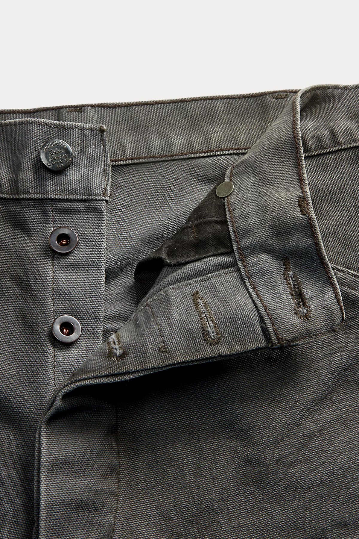 RRL - Engineer Fit Distressed Canvas Pants - Distressed Grey - Canoe Club