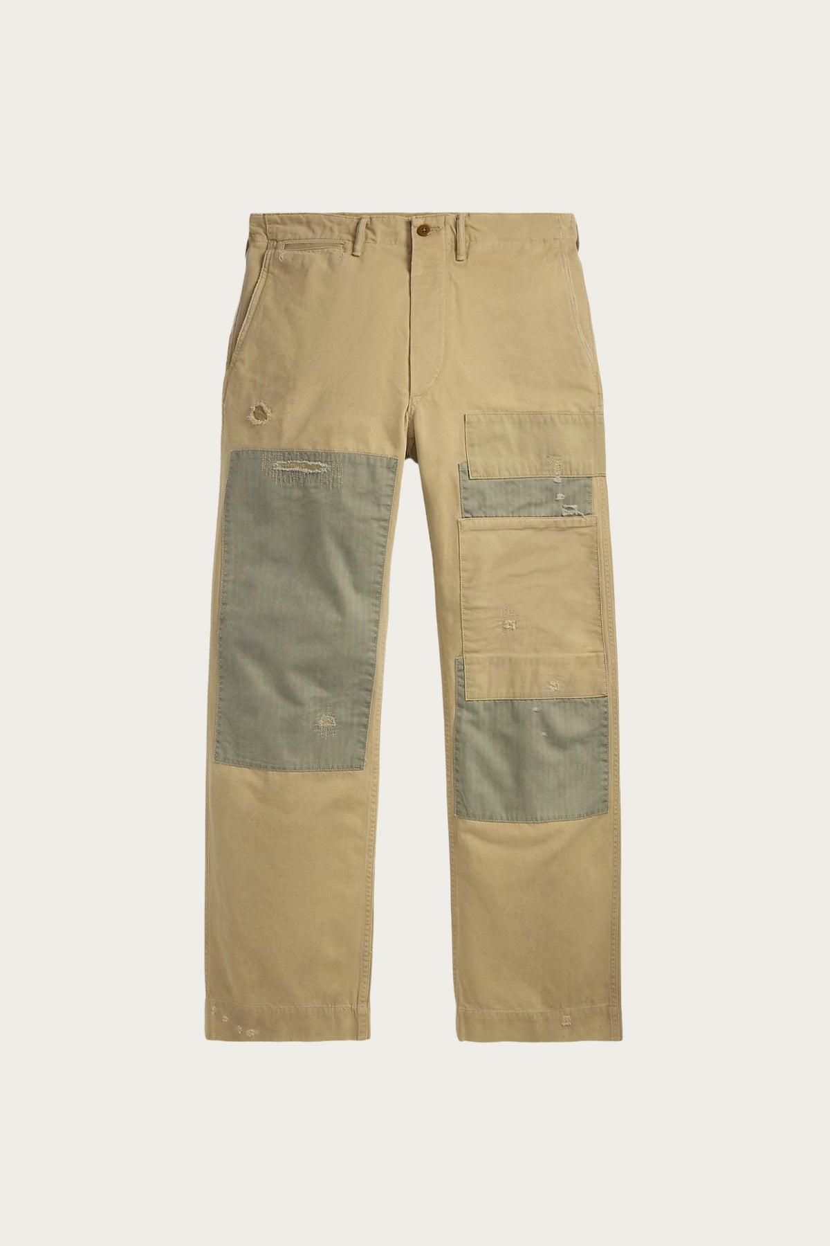 RRL - Field Chino Pants w/ Repairs - New Military Khaki - Canoe Club