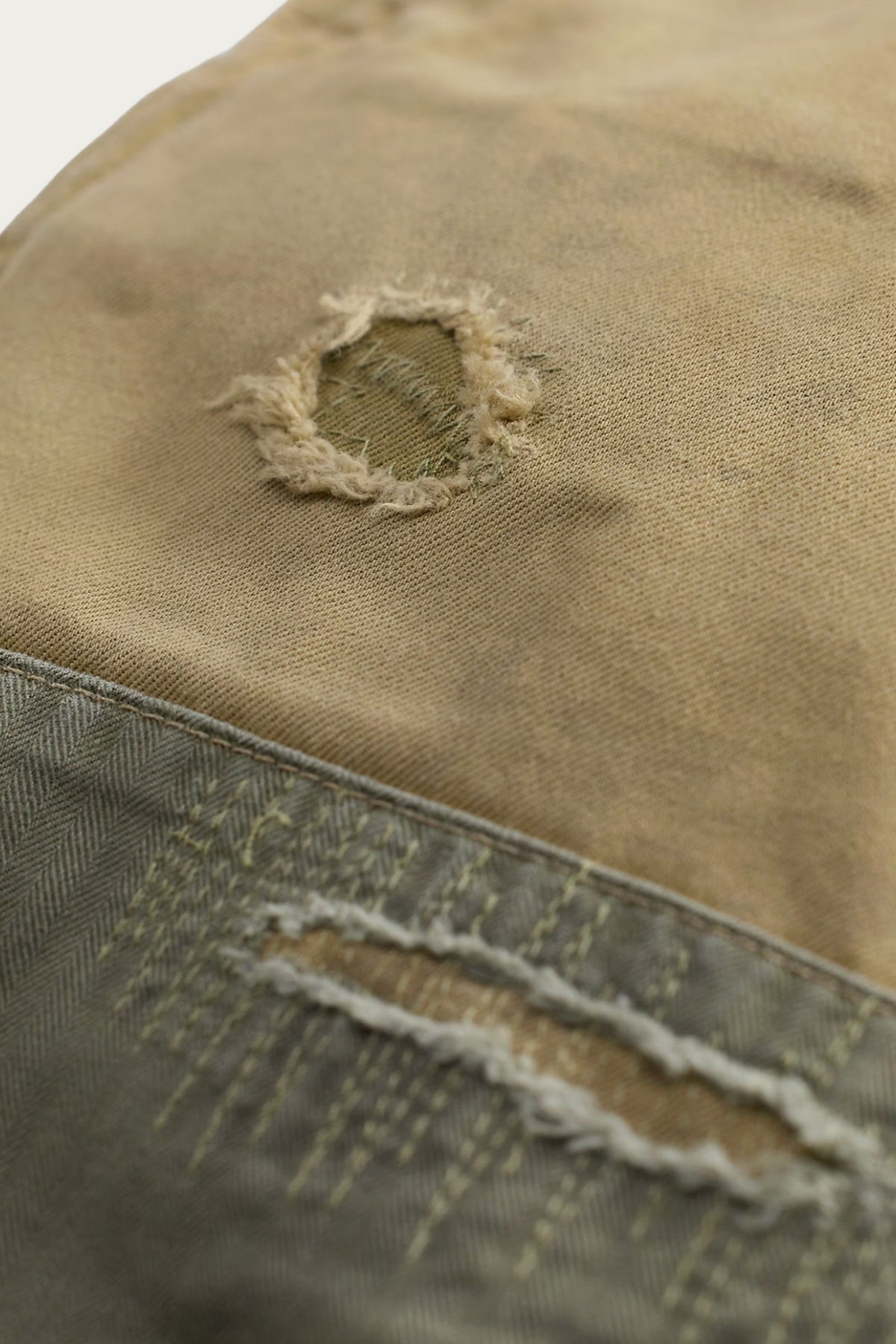 RRL - Field Chino Pants w/ Repairs - New Military Khaki - Canoe Club