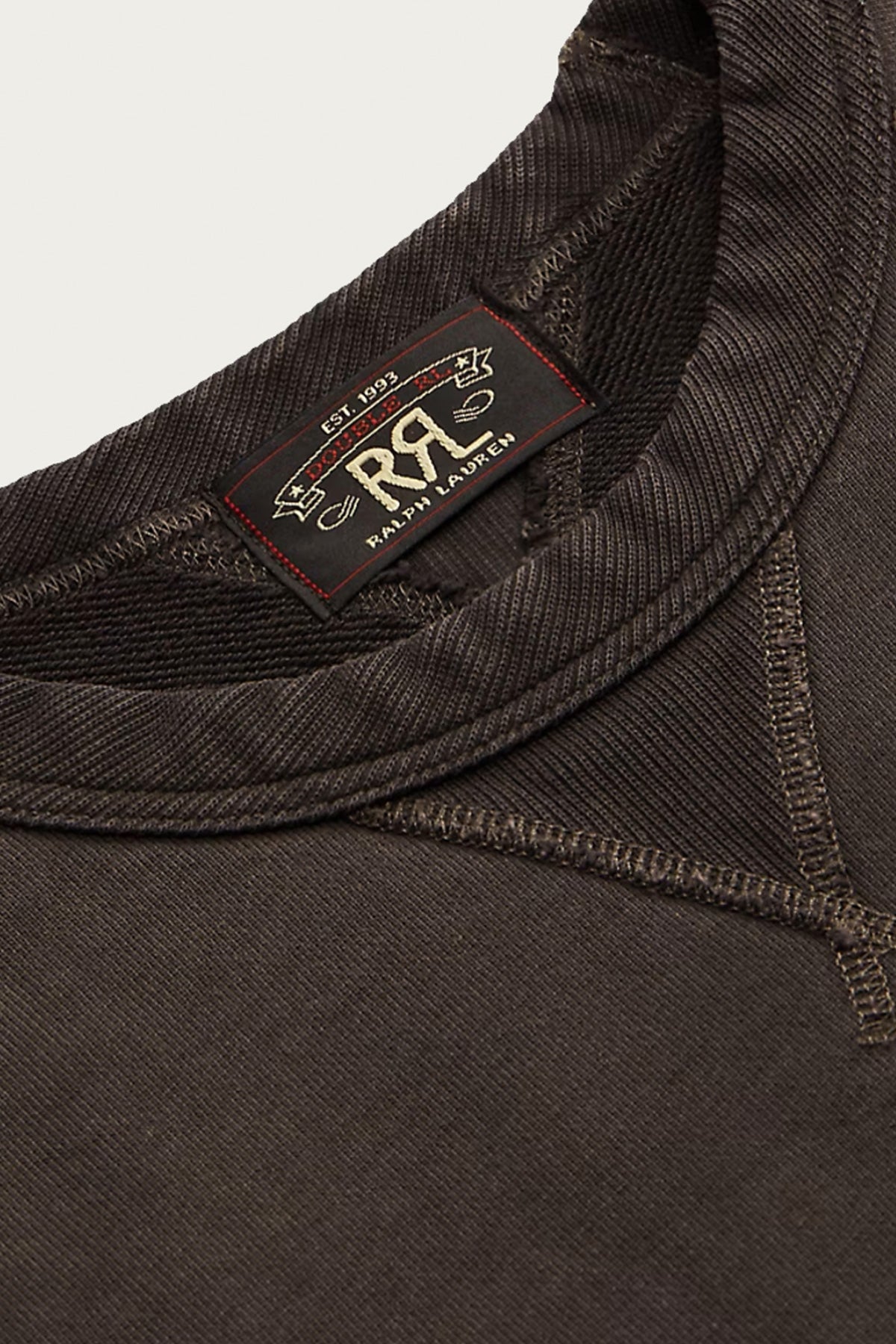 RRL French Terry Crewneck | Black Indigo | Canoe Club