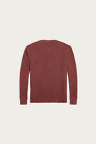 RRL - Garment-Dyed Waffle-Knit Henley Shirt - Wine - Canoe Club