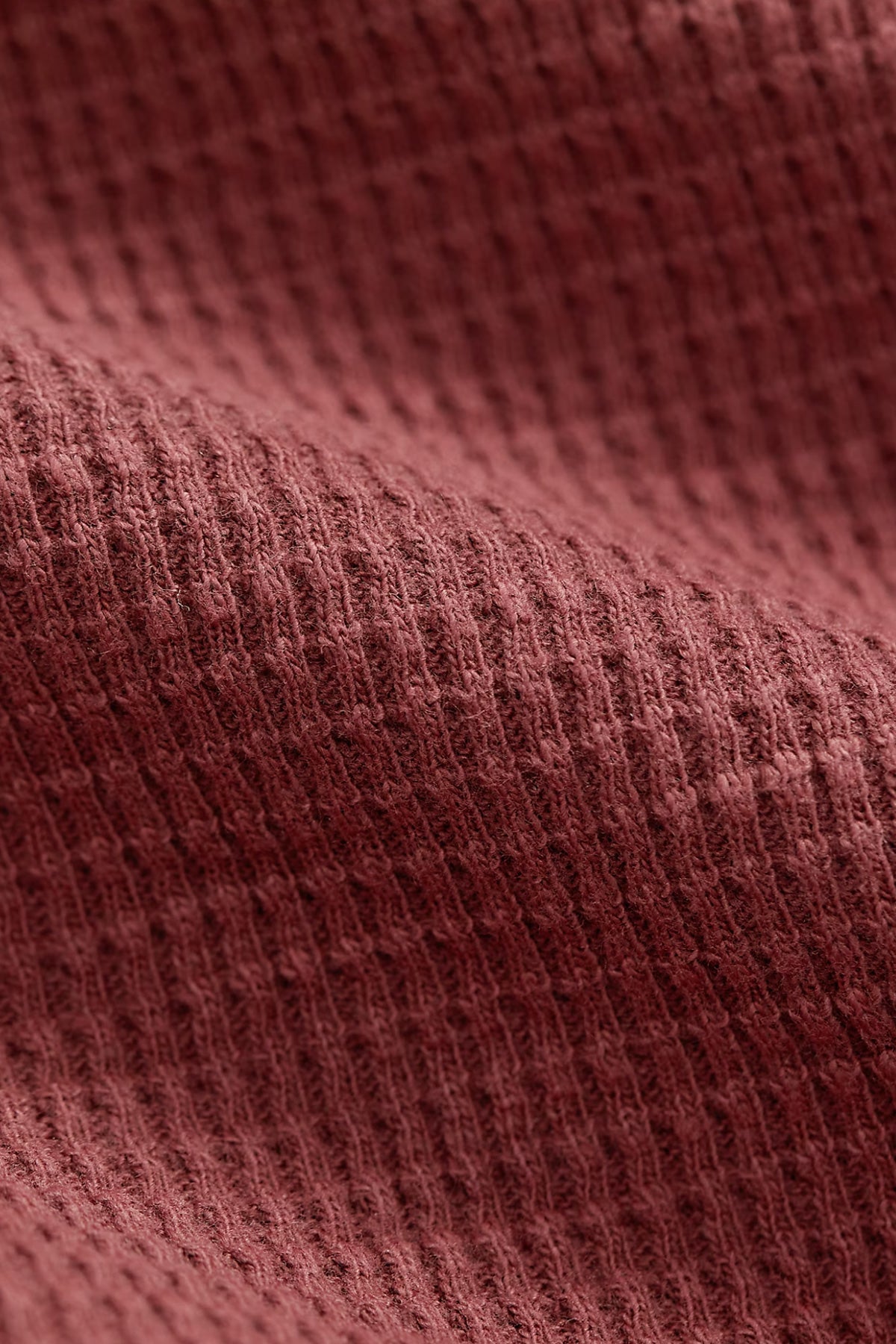RRL - Garment-Dyed Waffle-Knit Henley Shirt - Wine - Canoe Club