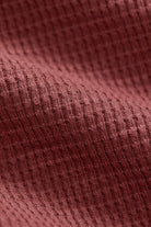 RRL - Garment-Dyed Waffle-Knit Henley Shirt - Wine - Canoe Club