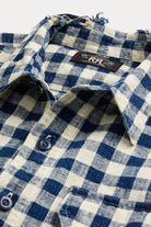 RRL - Indigo Checked Linen-Cotton Workshirt - Indigo/Cream - Canoe Club