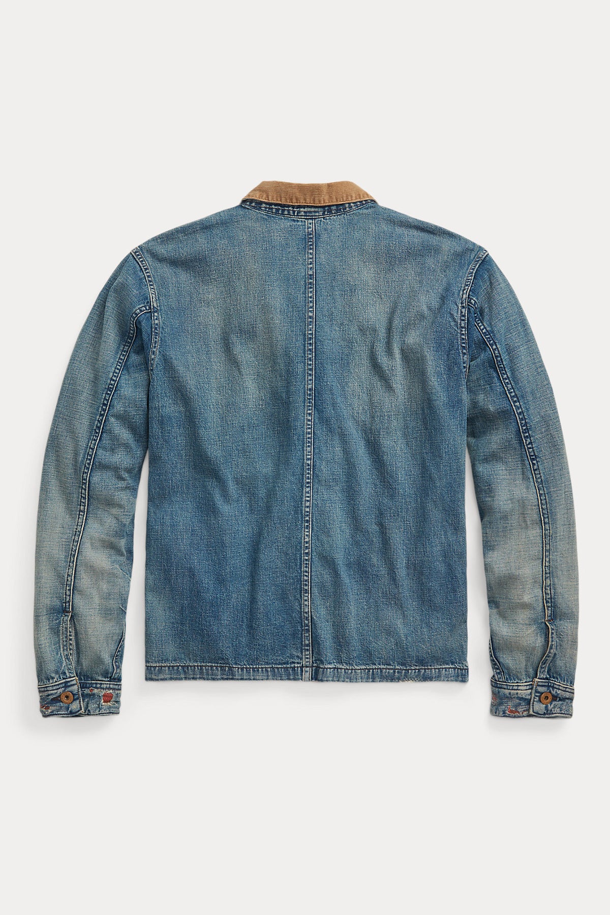 RRL - Indigo Cotton-Linen Denim Work Jacket - Repaired Campton Wash - Canoe Club
