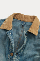 RRL - Indigo Cotton-Linen Denim Work Jacket - Repaired Campton Wash - Canoe Club