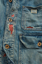 RRL - Indigo Cotton-Linen Denim Work Jacket - Repaired Campton Wash - Canoe Club