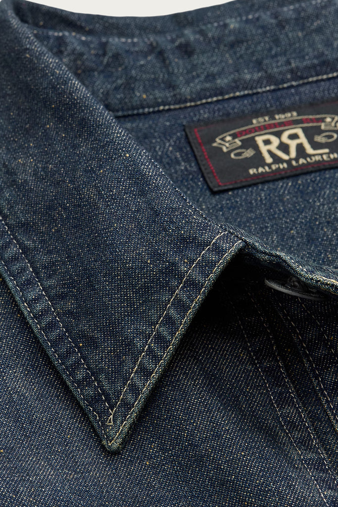 RRL - Indigo Denim Overshirt - Dark Wash - Canoe Club