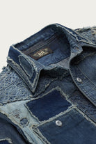RRL - Denim Patchwork Shirt - Indigo Blue - Canoe Club