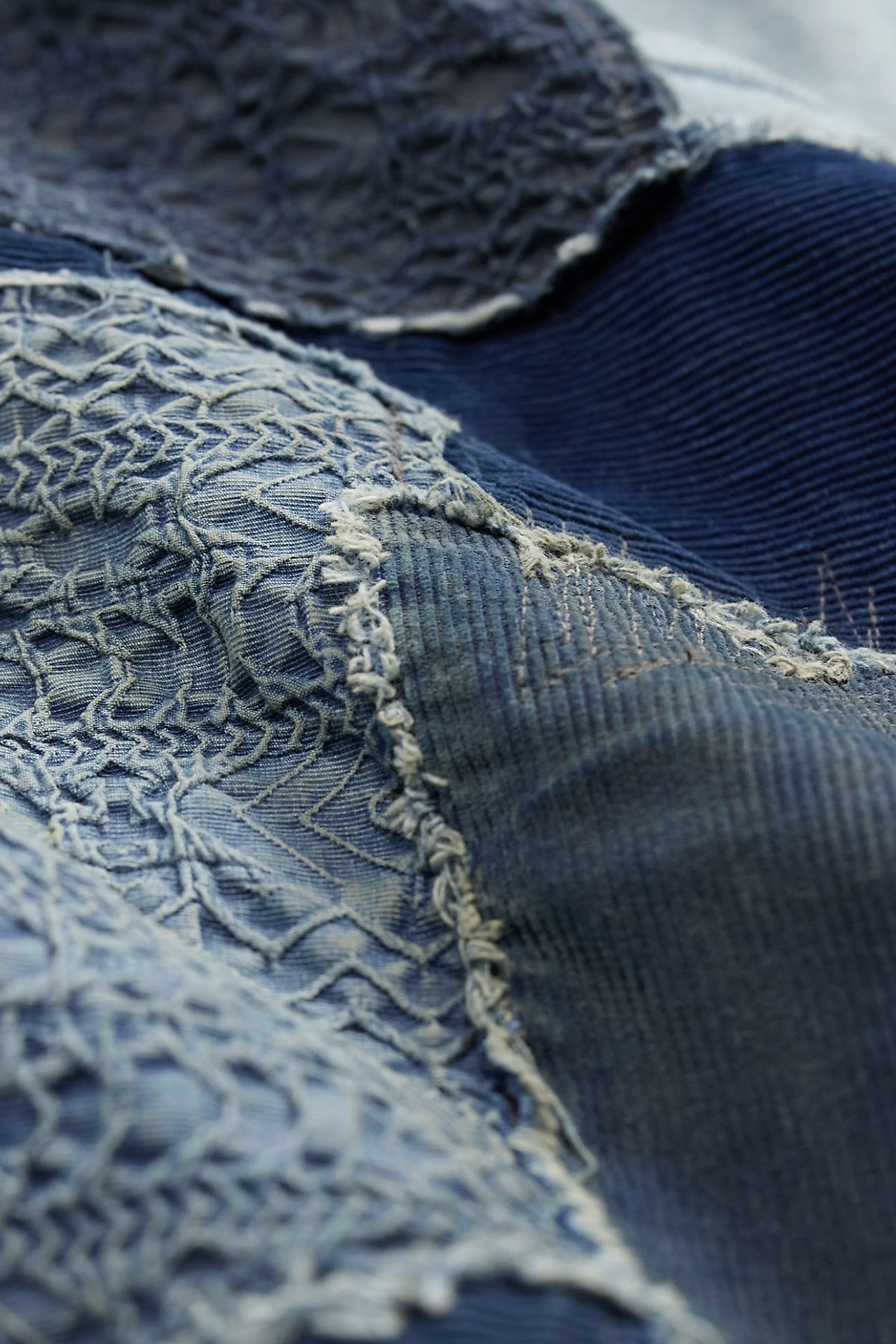 RRL - Denim Patchwork Shirt - Indigo Blue - Canoe Club