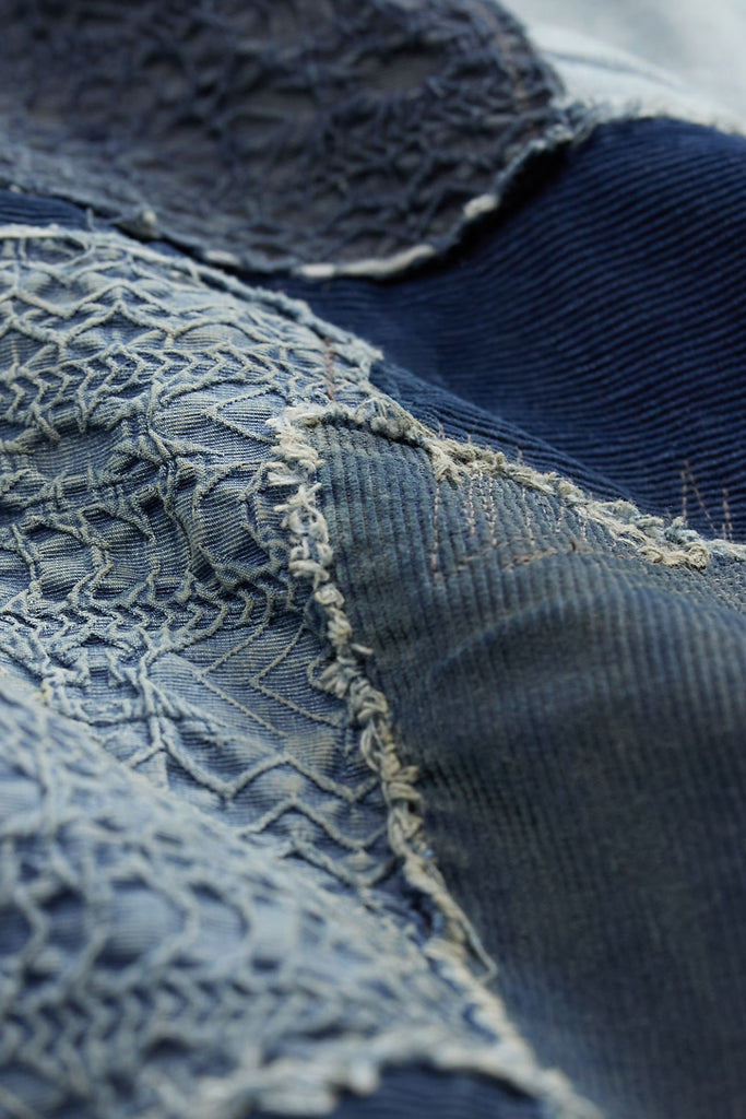 RRL - Denim Patchwork Shirt - Indigo Blue - Canoe Club