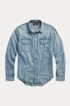 RRL - Indigo Denim Workshirt - Clearfield Wash - Canoe Club