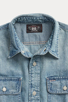 RRL - Indigo Denim Workshirt - Clearfield Wash - Canoe Club