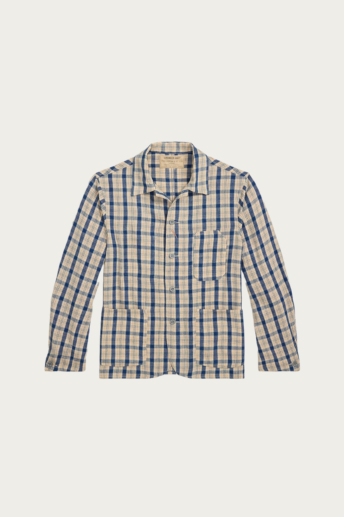RRL - Indigo Plaid Twill Engineer Jacket - Indigo Plaid Multi - Canoe Club