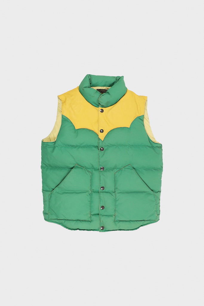 RRL - Leather-Yoke Quilted Vest - Kelly Green - Canoe Club