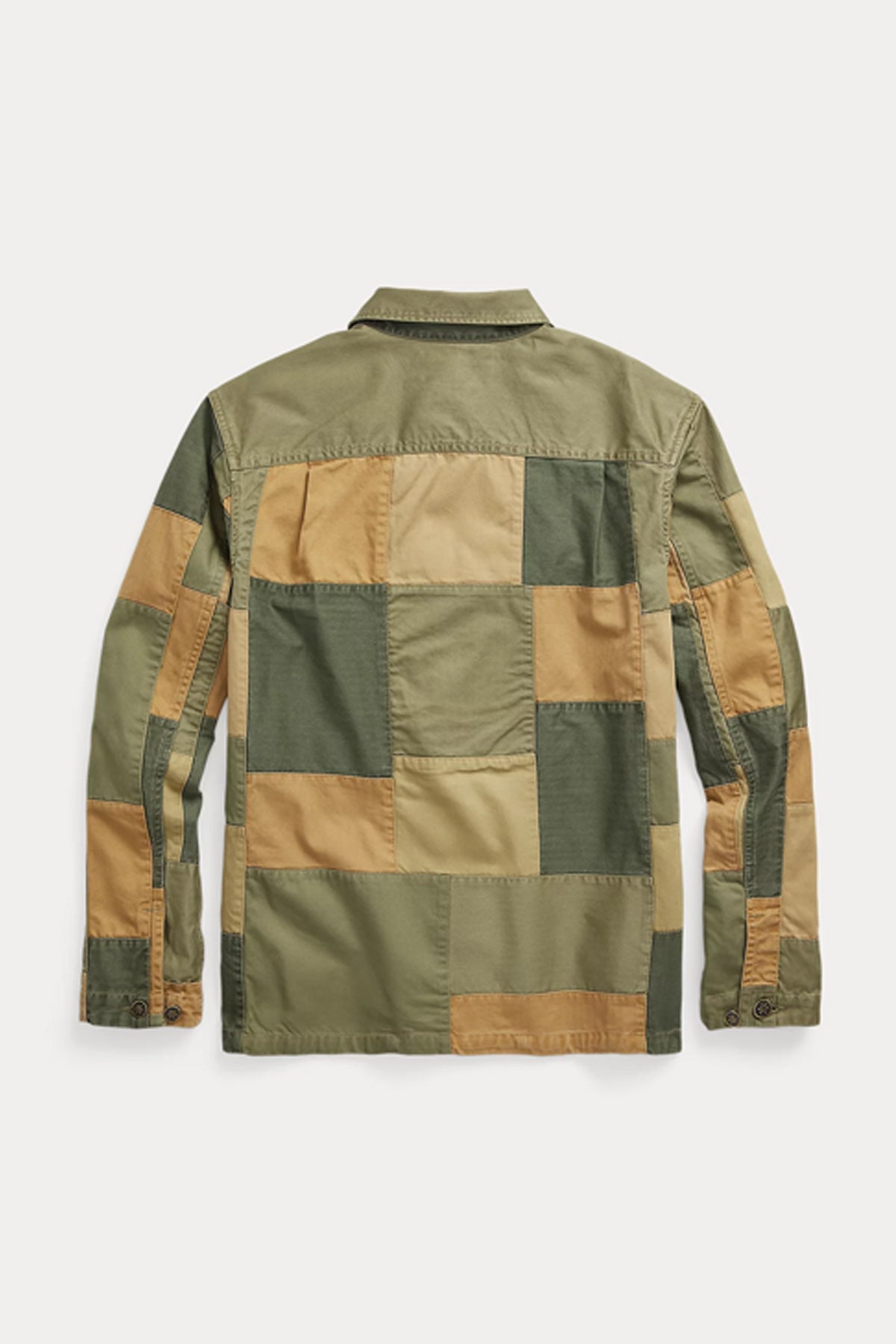 RRL - Limited-Edition Patchwork Shirt - Olive/Multi - Canoe Club