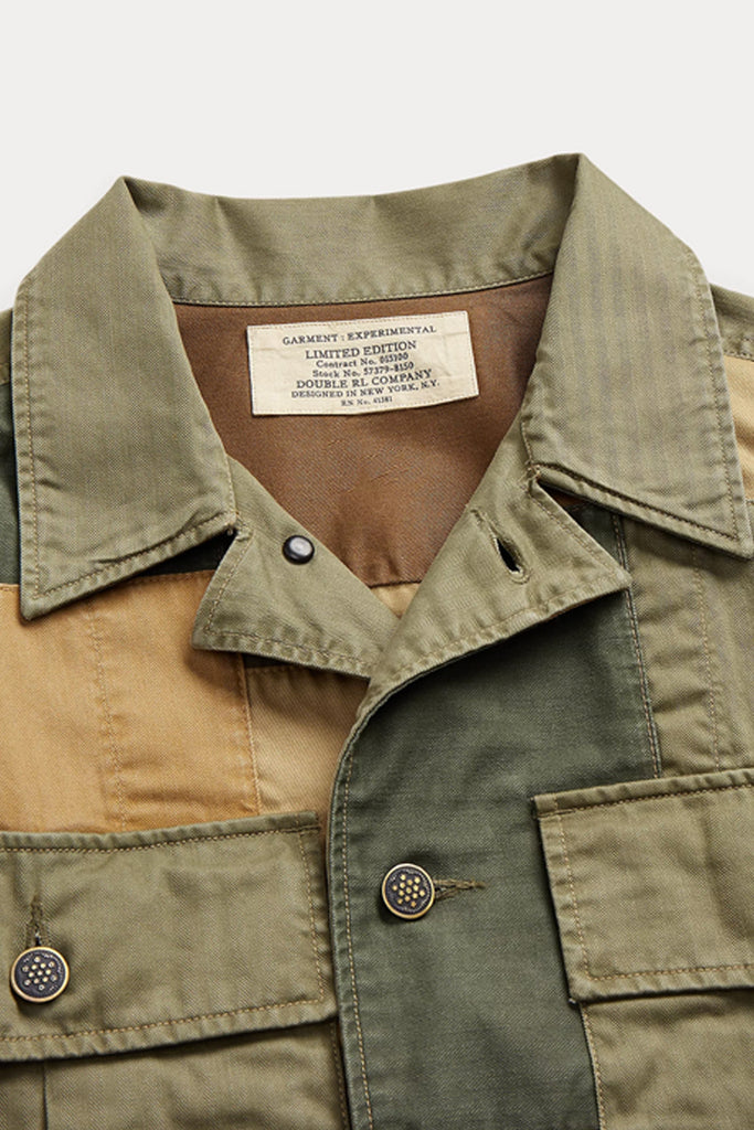 RRL - Limited-Edition Patchwork Shirt - Olive/Multi - Canoe Club