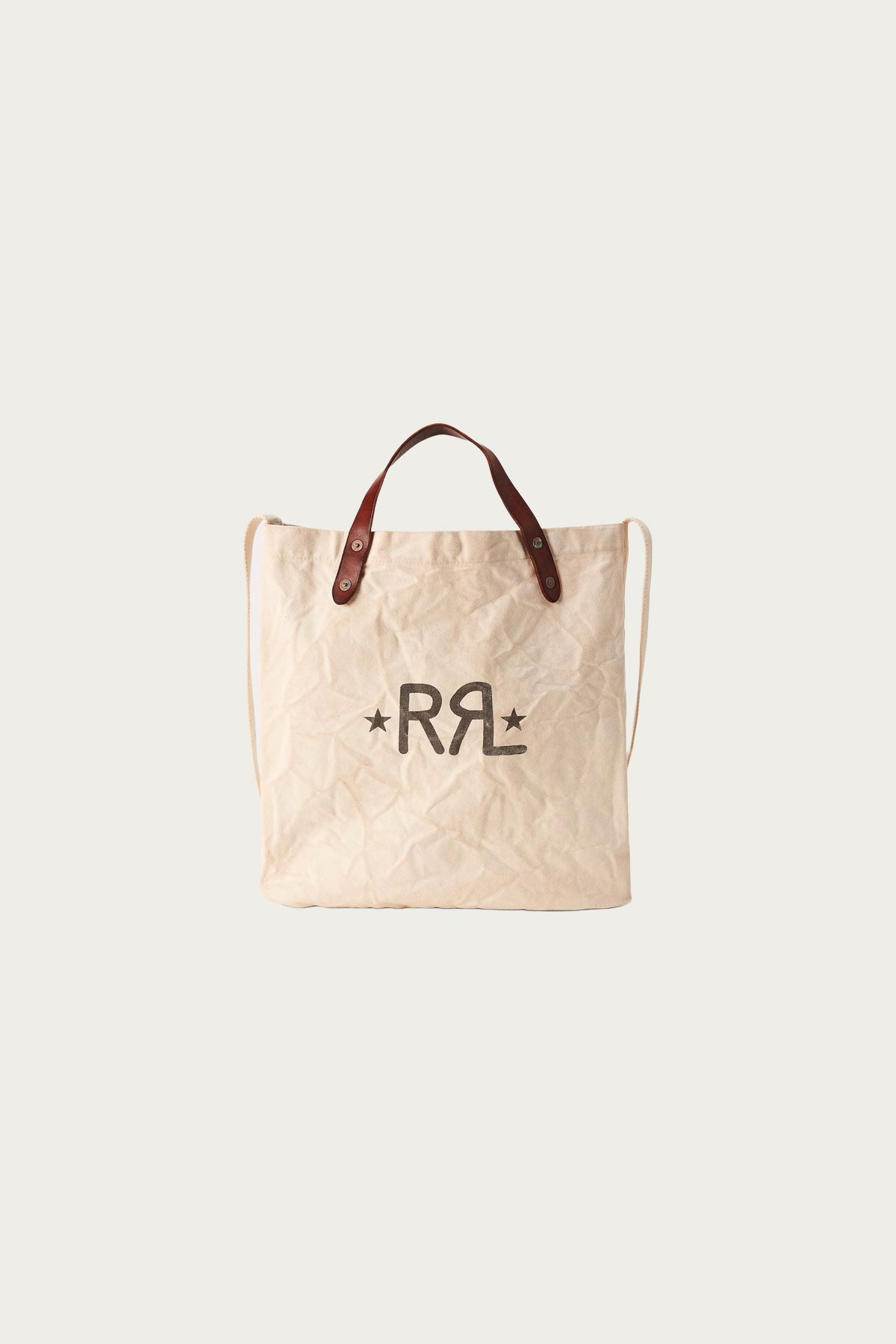 RRL Logo Canvas Market Tote Greige Canoe Club - Main Image
