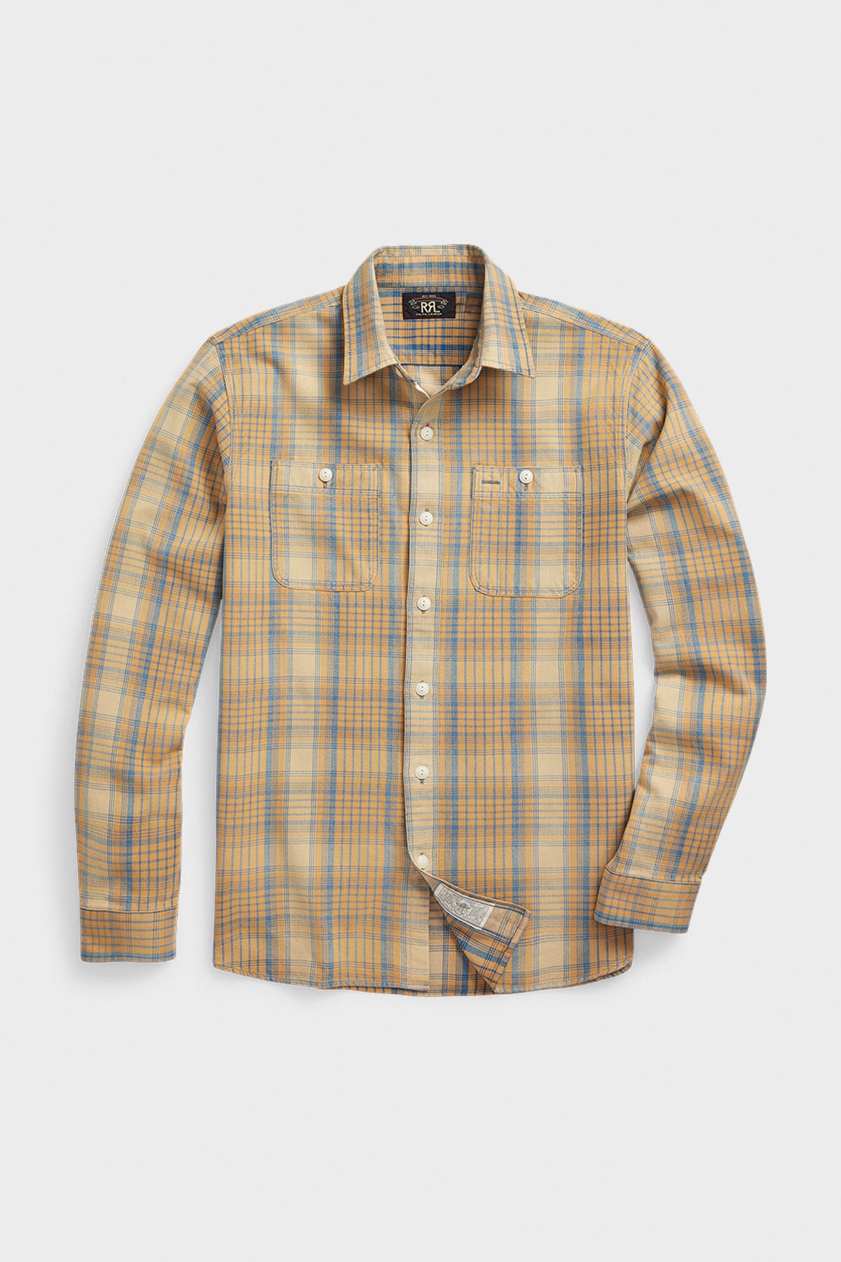 RRL - Cotton/Canvas Plaid Workshirt - Yellow - Canoe Club