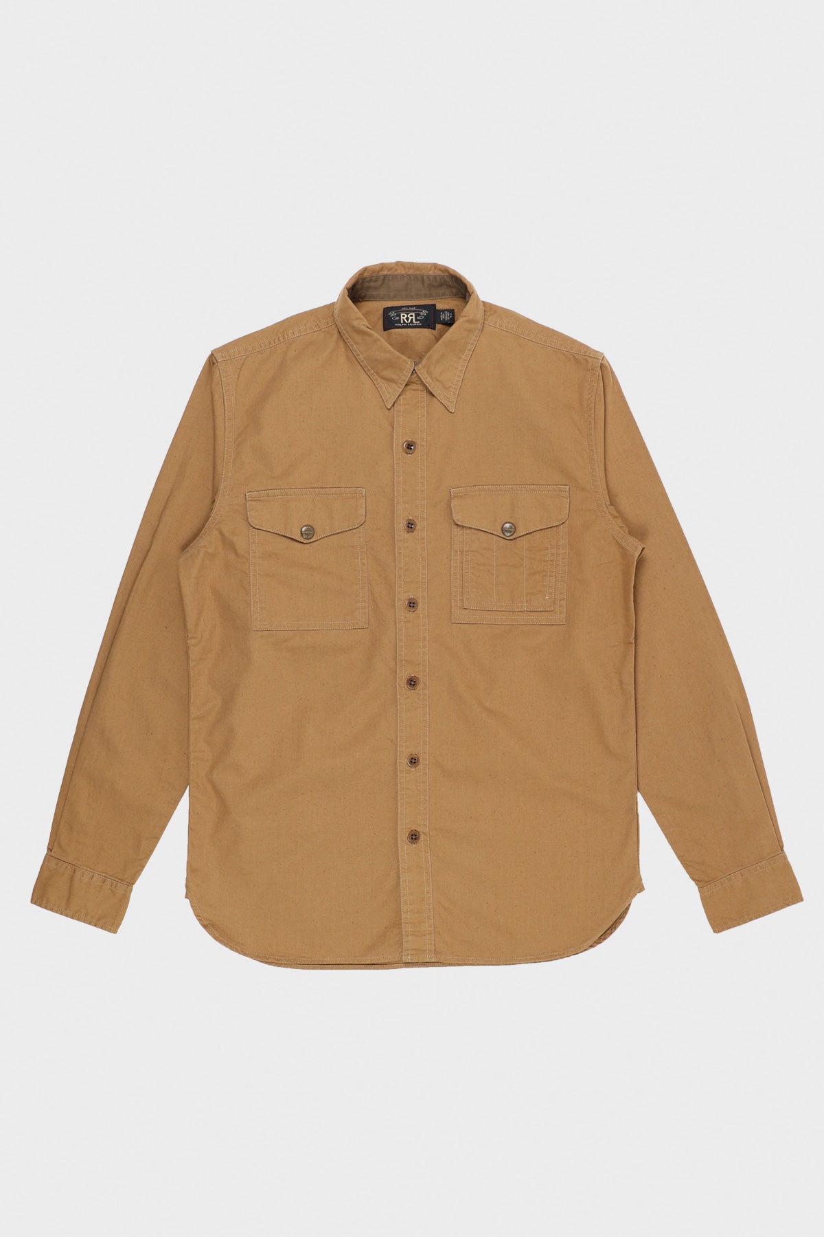 RRL - Longsleeve Cotton Canvas Seattle Workshirt - Tan - Canoe Club