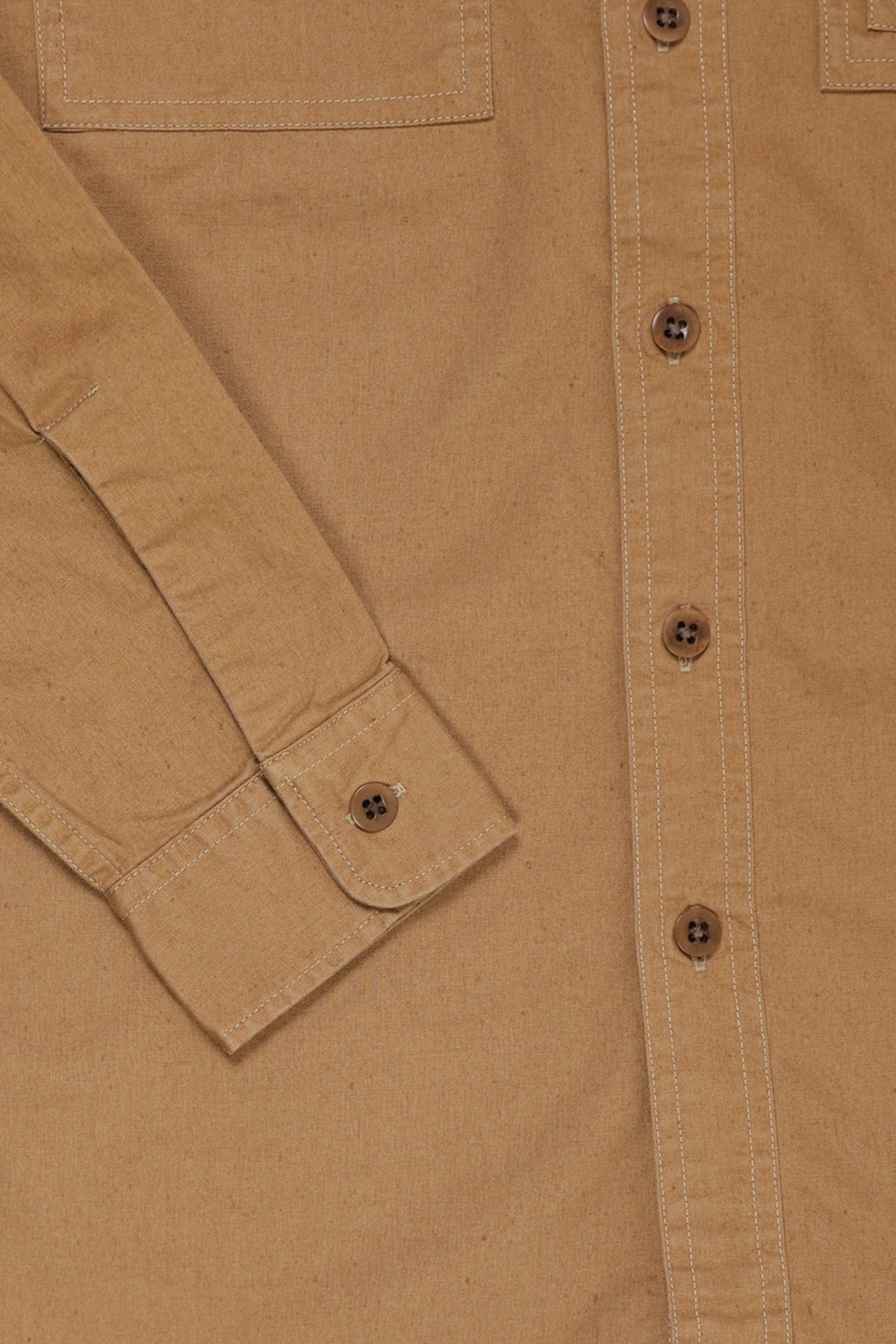 RRL - Longsleeve Cotton Canvas Seattle Workshirt - Tan - Canoe Club