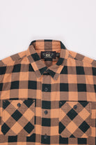 RRL - Longsleeve Cotton/Chamois Hercules Workshirt - Coral/Black - Canoe Club