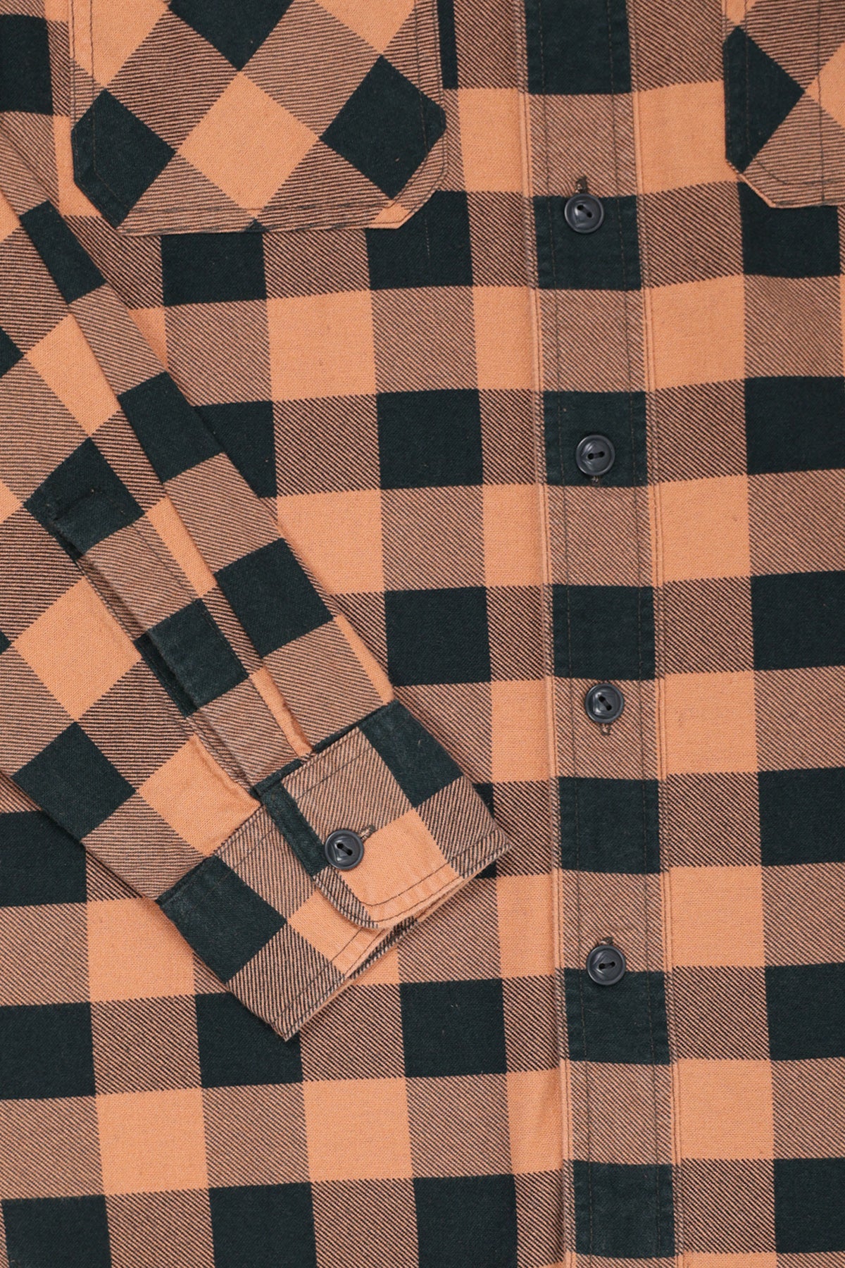 RRL - Longsleeve Cotton/Chamois Hercules Workshirt - Coral/Black - Canoe Club