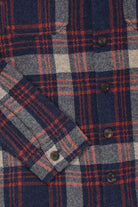 RRL - Longsleeve Wool/Cotton Blend Matlock Sweater Workshirt - Red/Blue Multi - Canoe Club