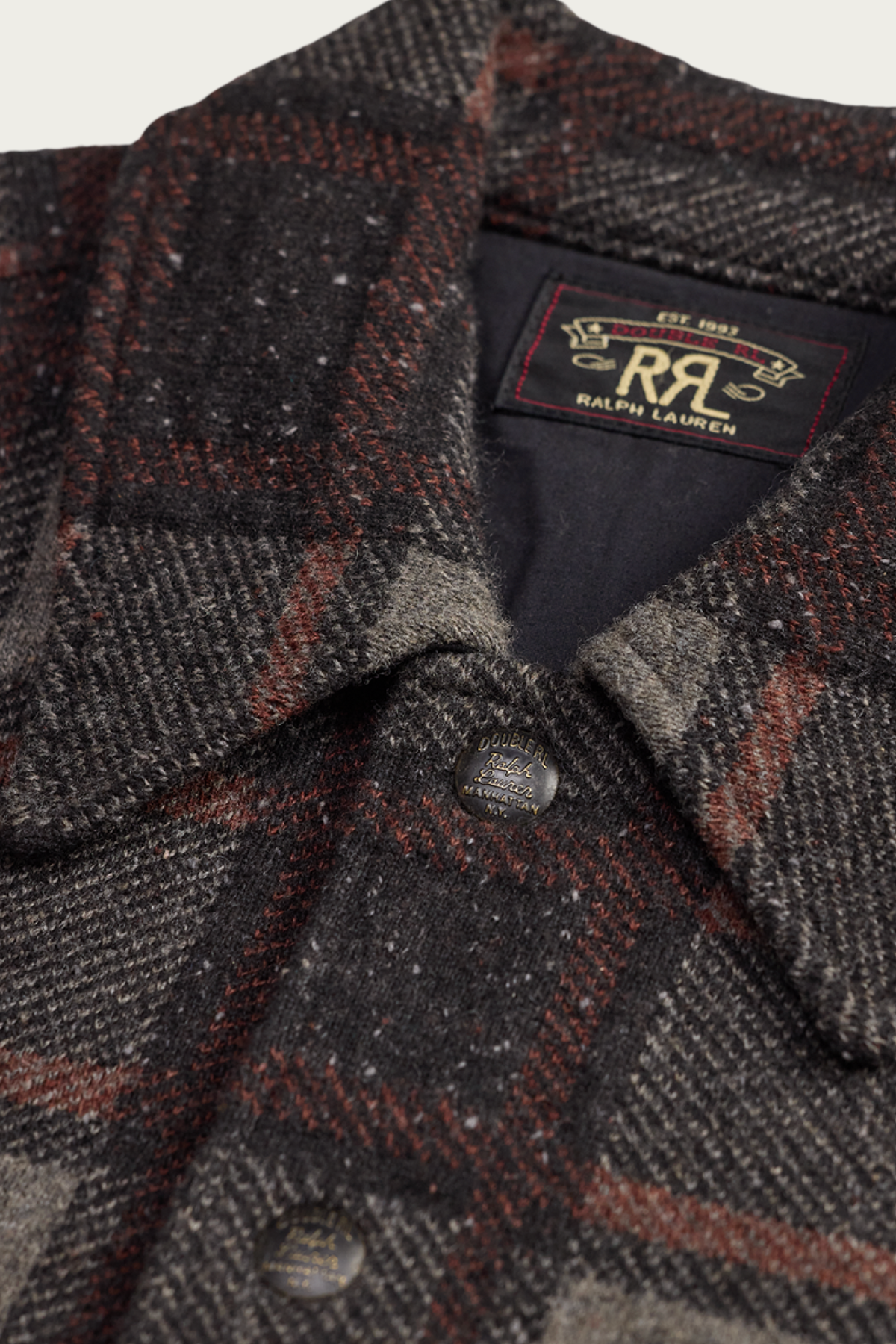 RRL - Long-Sleeve Wool Ralston Plaid Cardigan - Grey Multi - Canoe Club