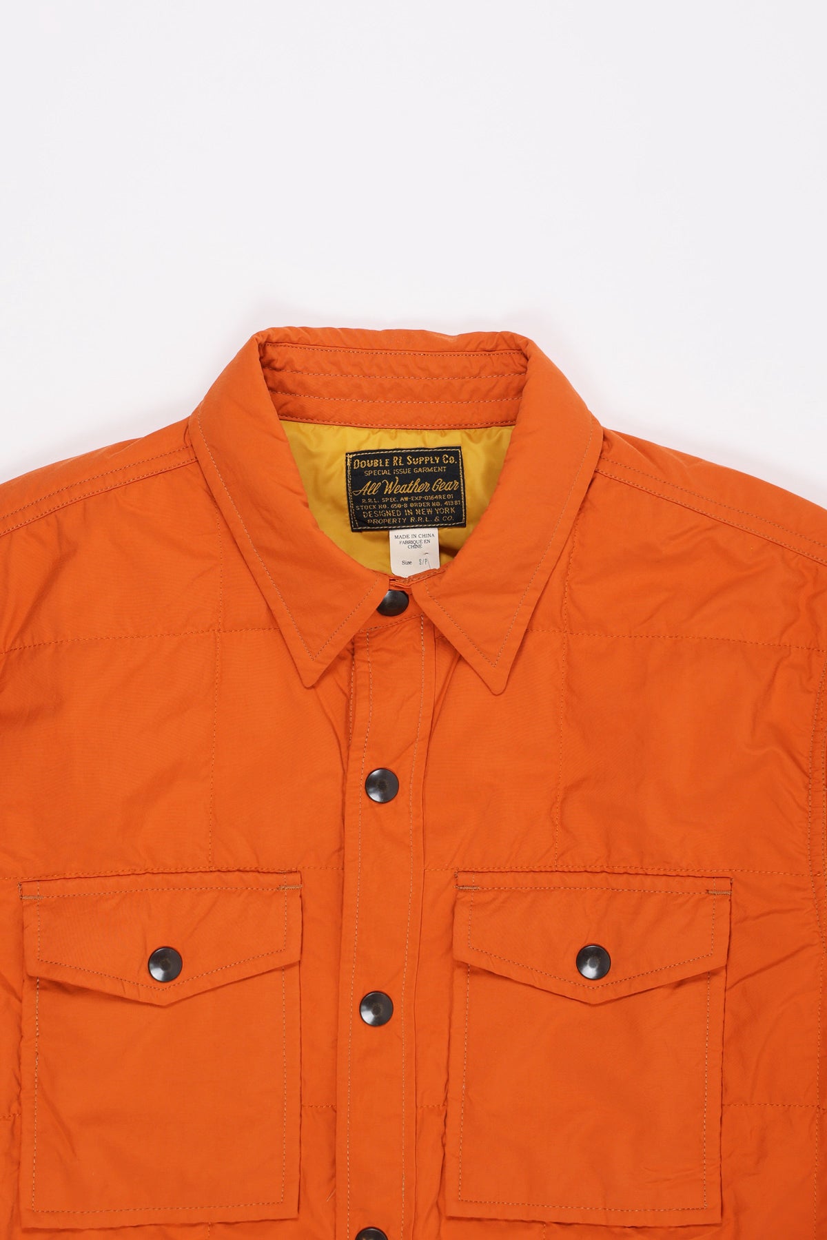 RRL - Nylon Longsleeve Shirt Jacket - Orange - Canoe Club