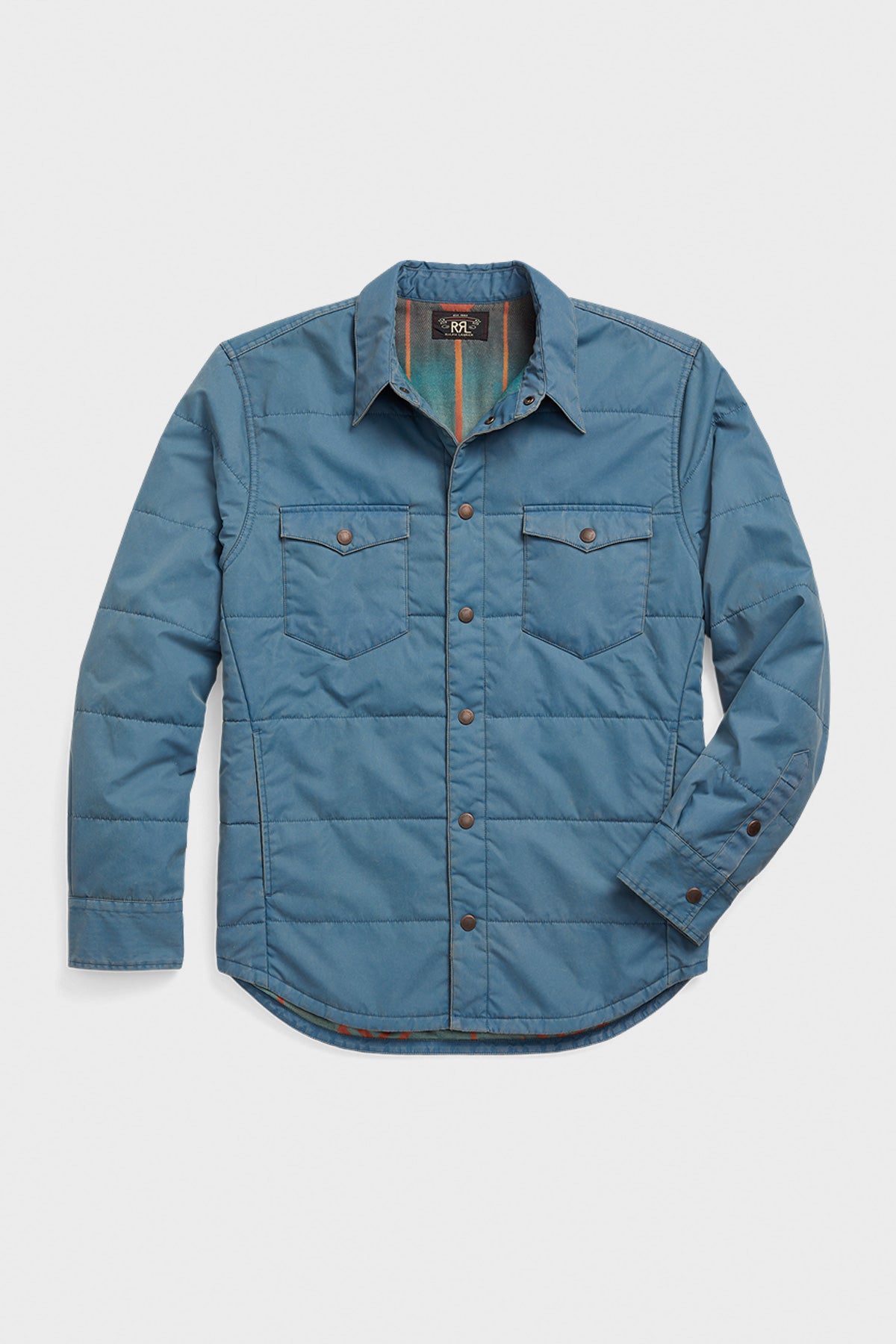 RRL - Nylon Western Overshirt - Faded Blue - Canoe Club