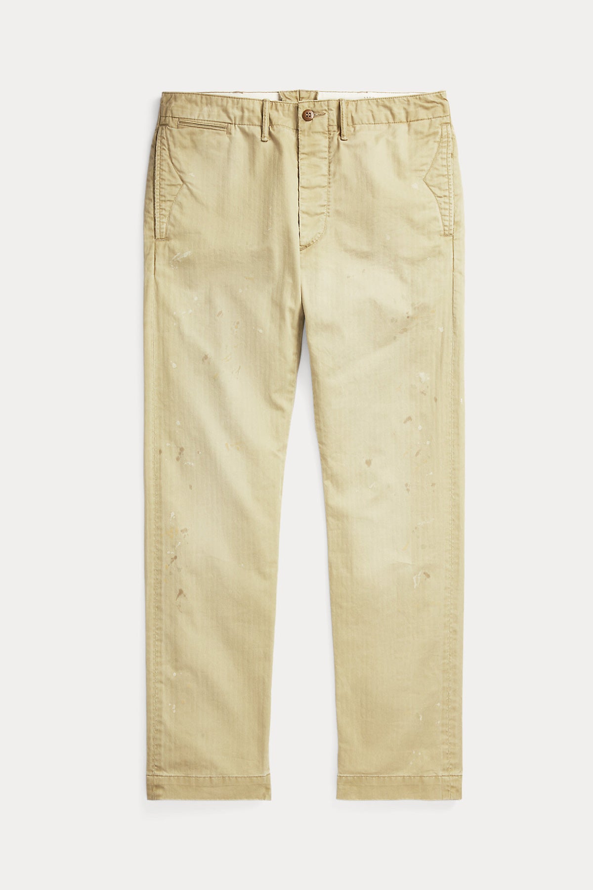 RRL - Officer Distressed Herringbone Pant - Vintage Khaki - Canoe Club