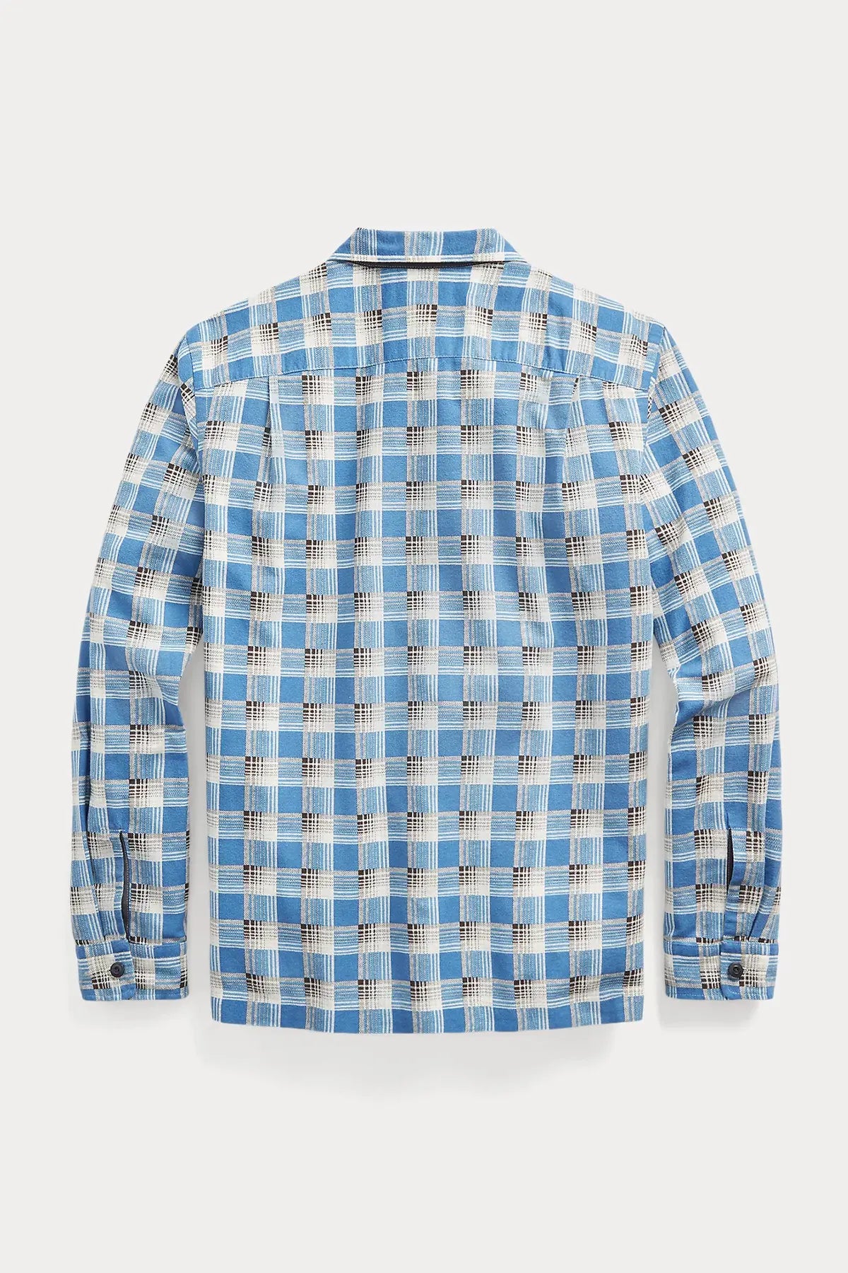 RRL - Plaid-Print Chamois Camp Shirt - Blue/Multi - Canoe Club