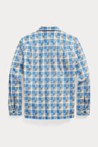 RRL - Plaid-Print Chamois Camp Shirt - Blue/Multi - Canoe Club